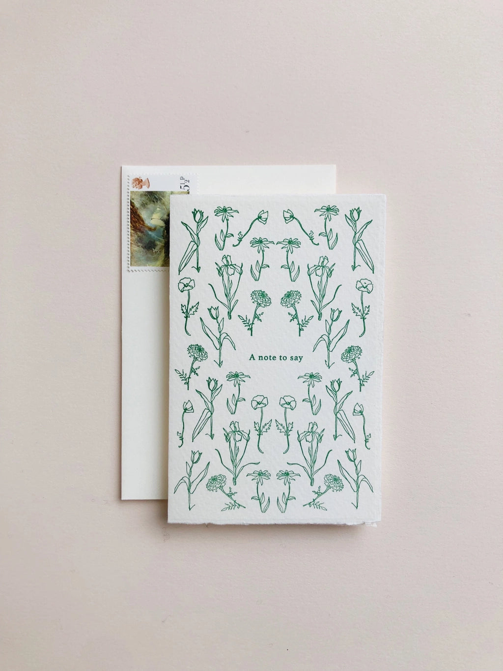 Floral a Note to Say Card