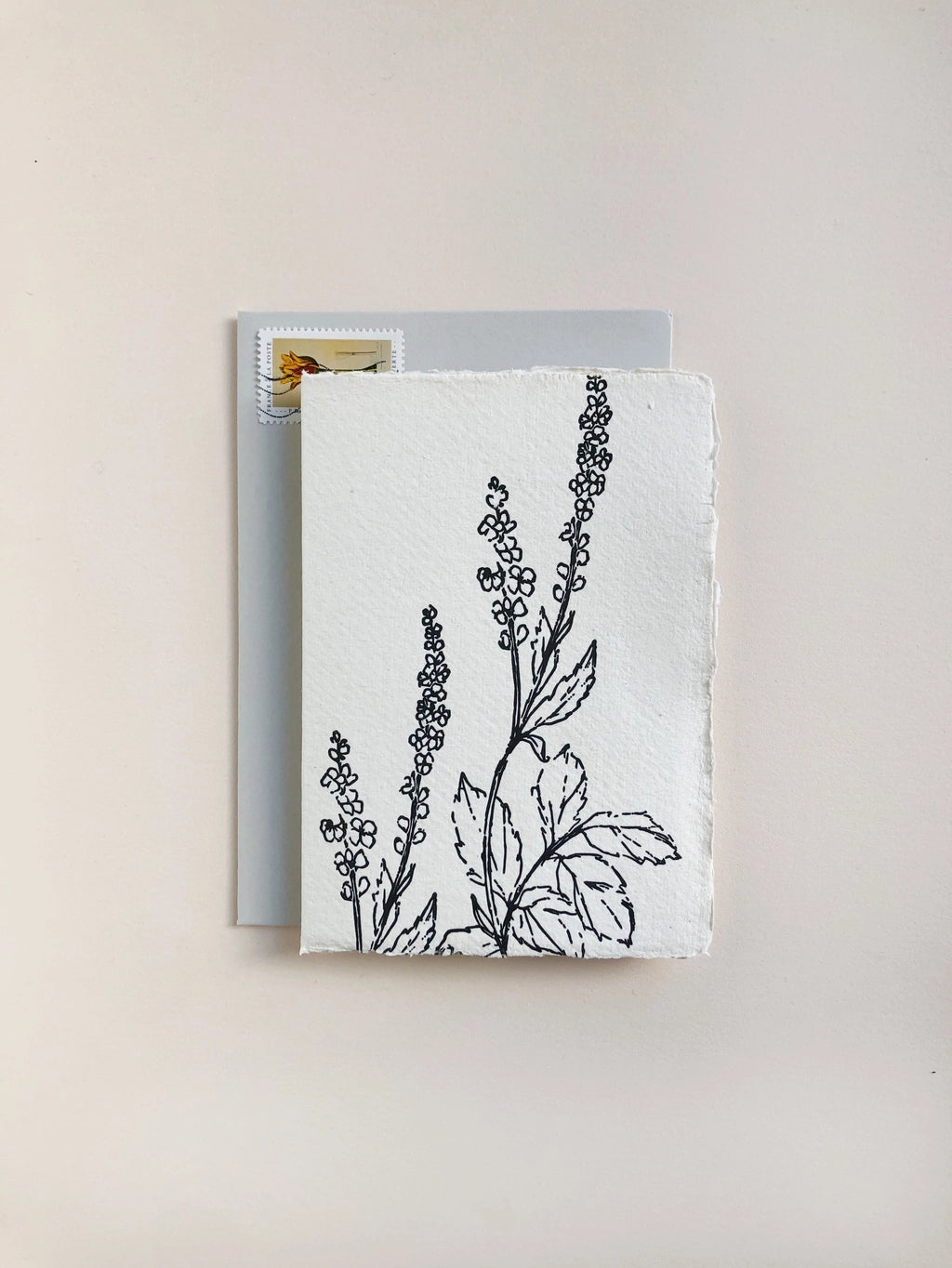 Handmade Floral Agrimony Card