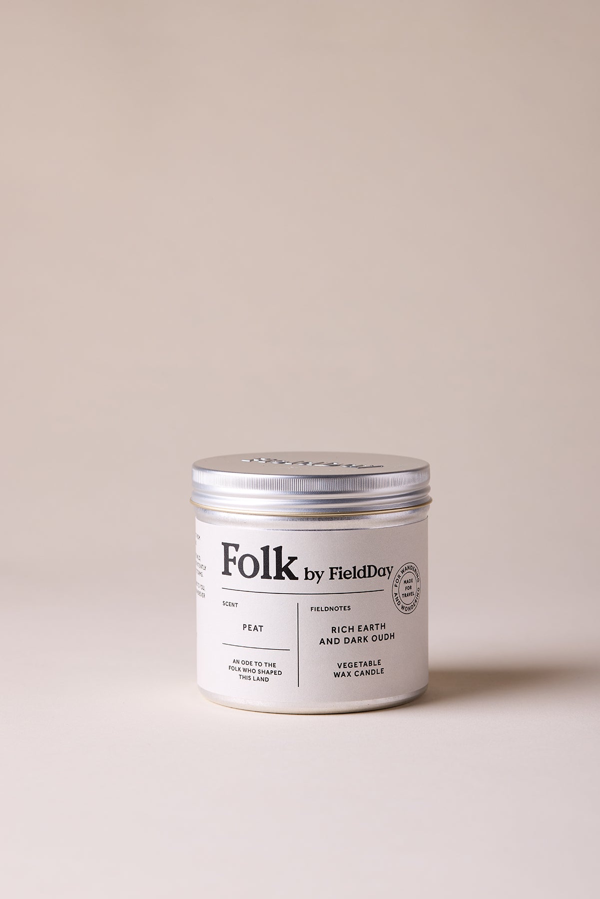 Peat Folk Tin Candle