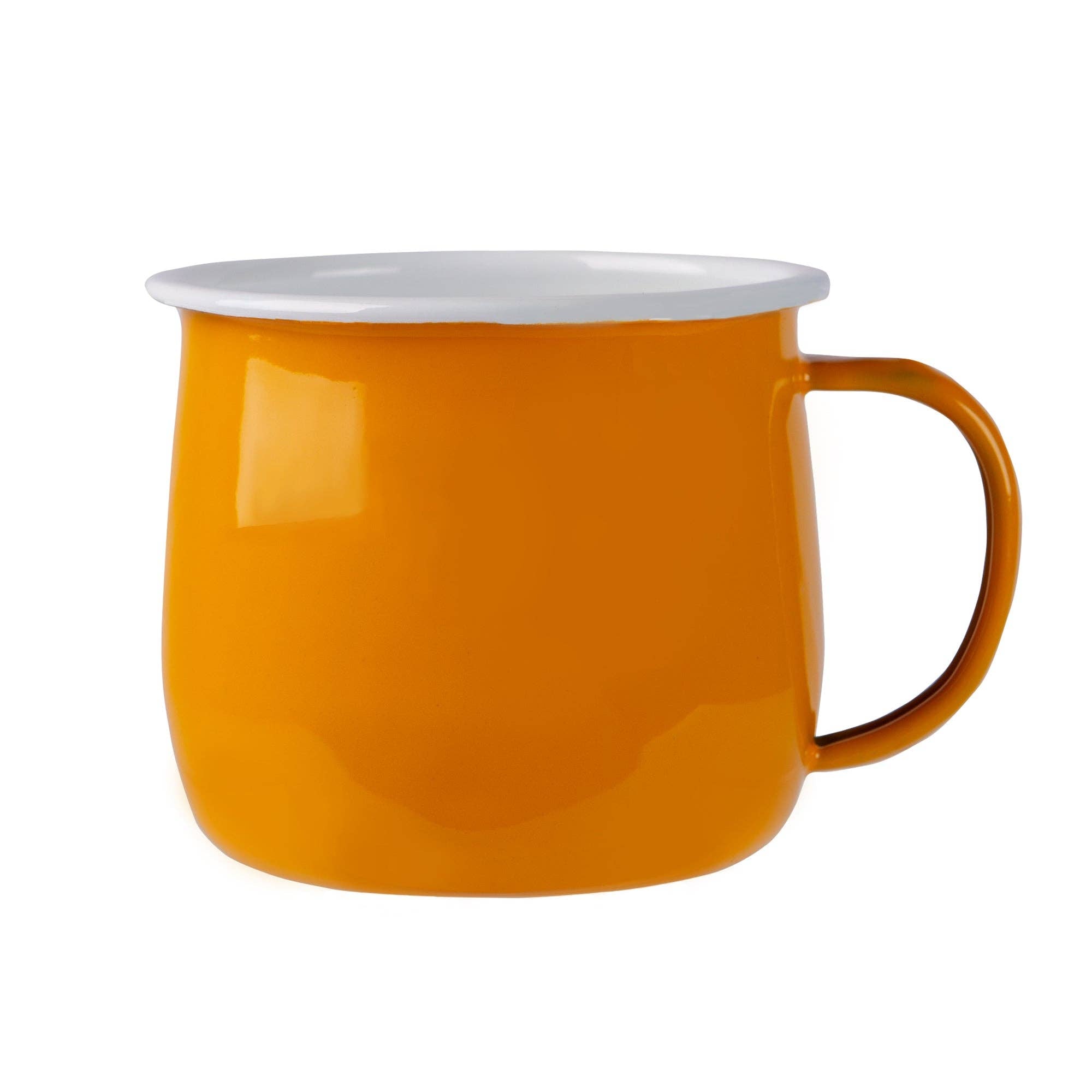 Yellow Enamel Belly Mug