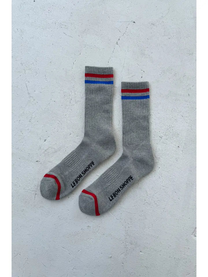 Le Bon Shoppe True Grey Extended Boyfriend Socks