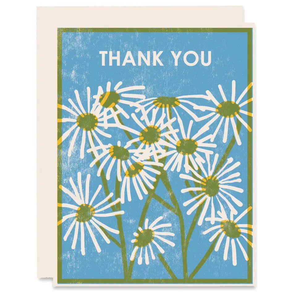 Daisy Garden Thank You Letterpress Card