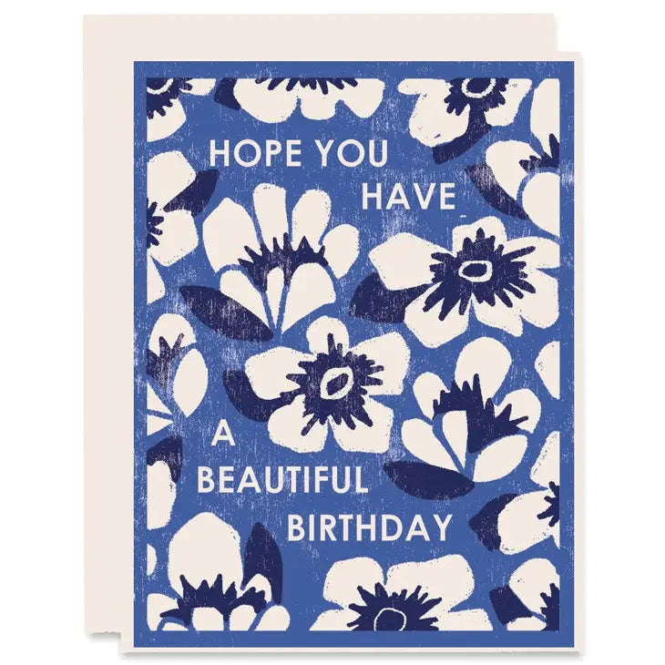 Beautiful Blue Birthday Card