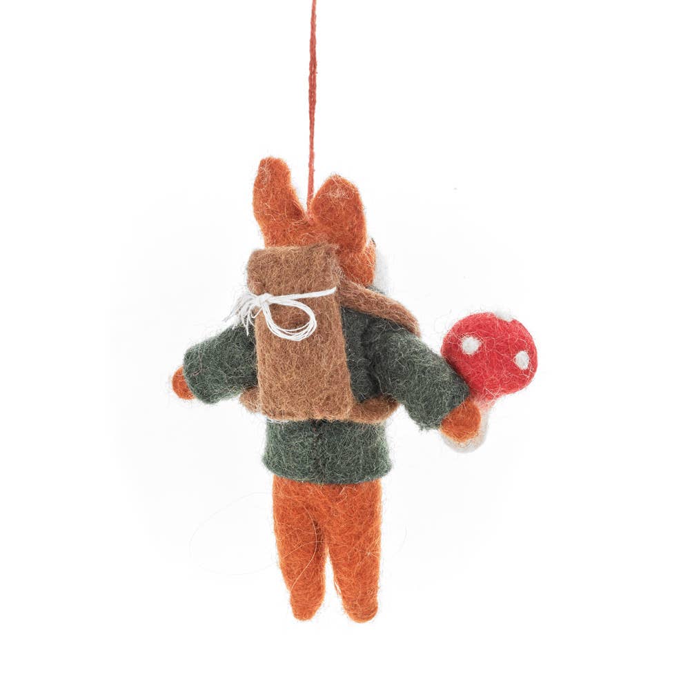 Handmade Fairtrade Felt Frankie Foraging Fox