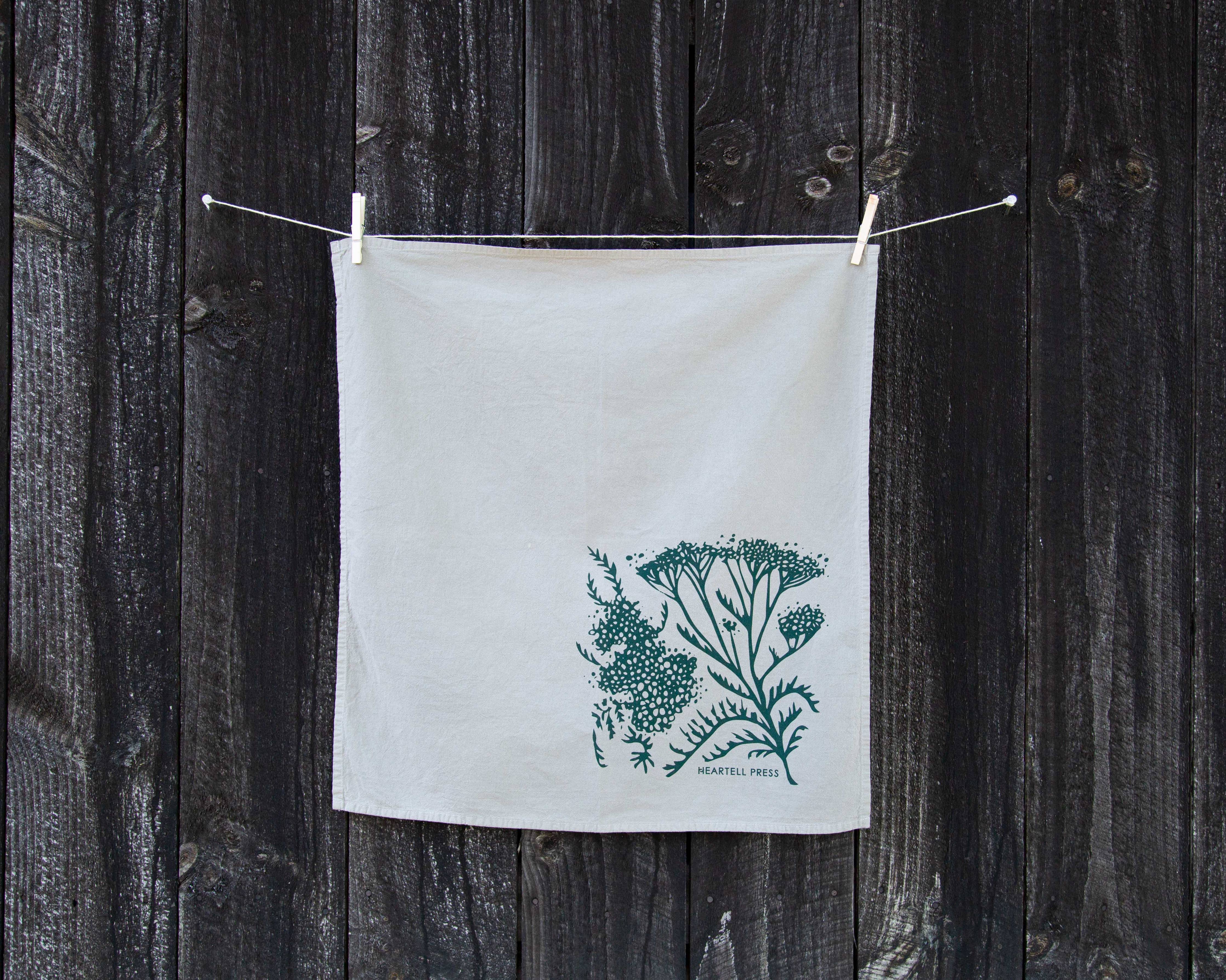 Yarrow Naturally Dyed Tea Towel