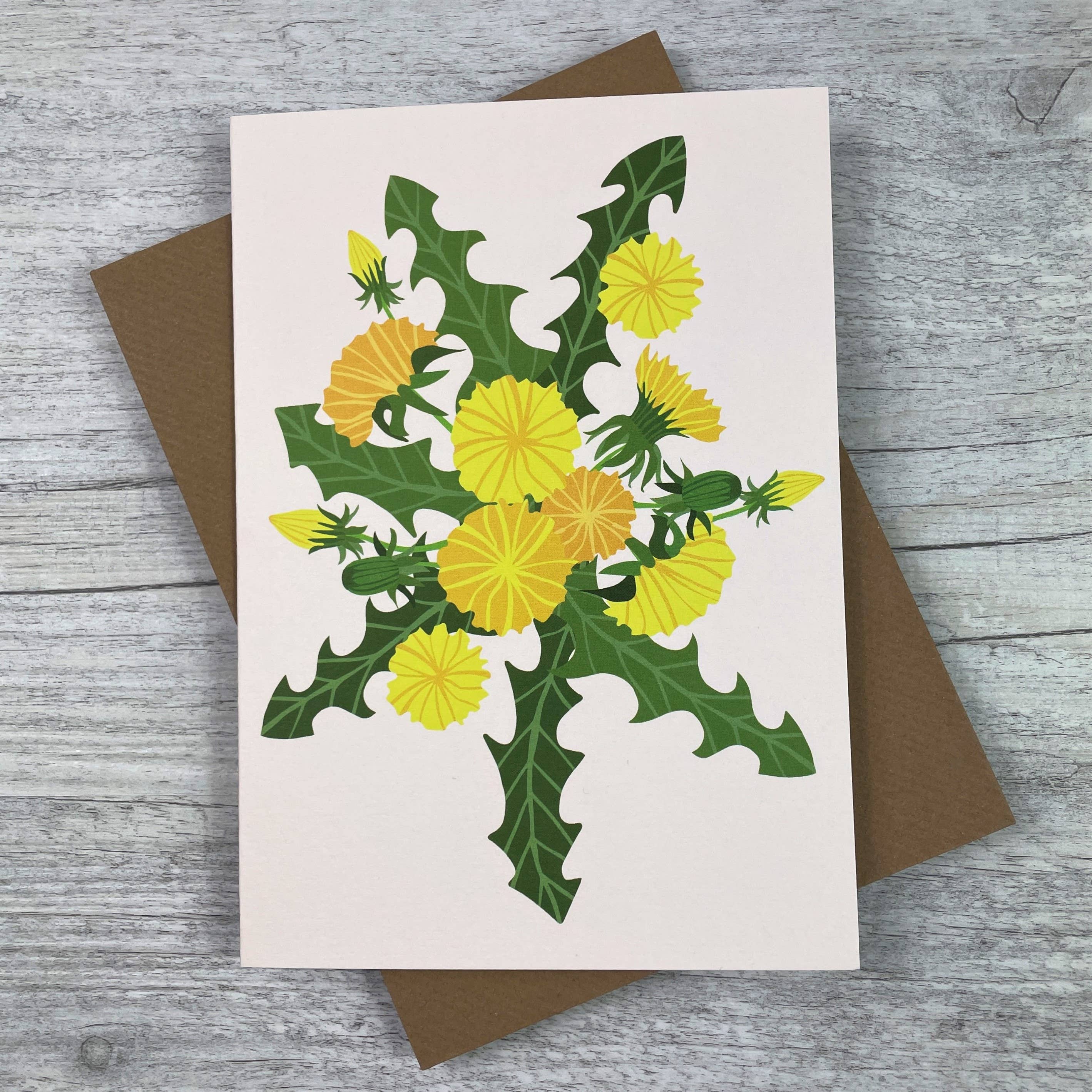 Dandelions Hand-Drawn Greeting Card