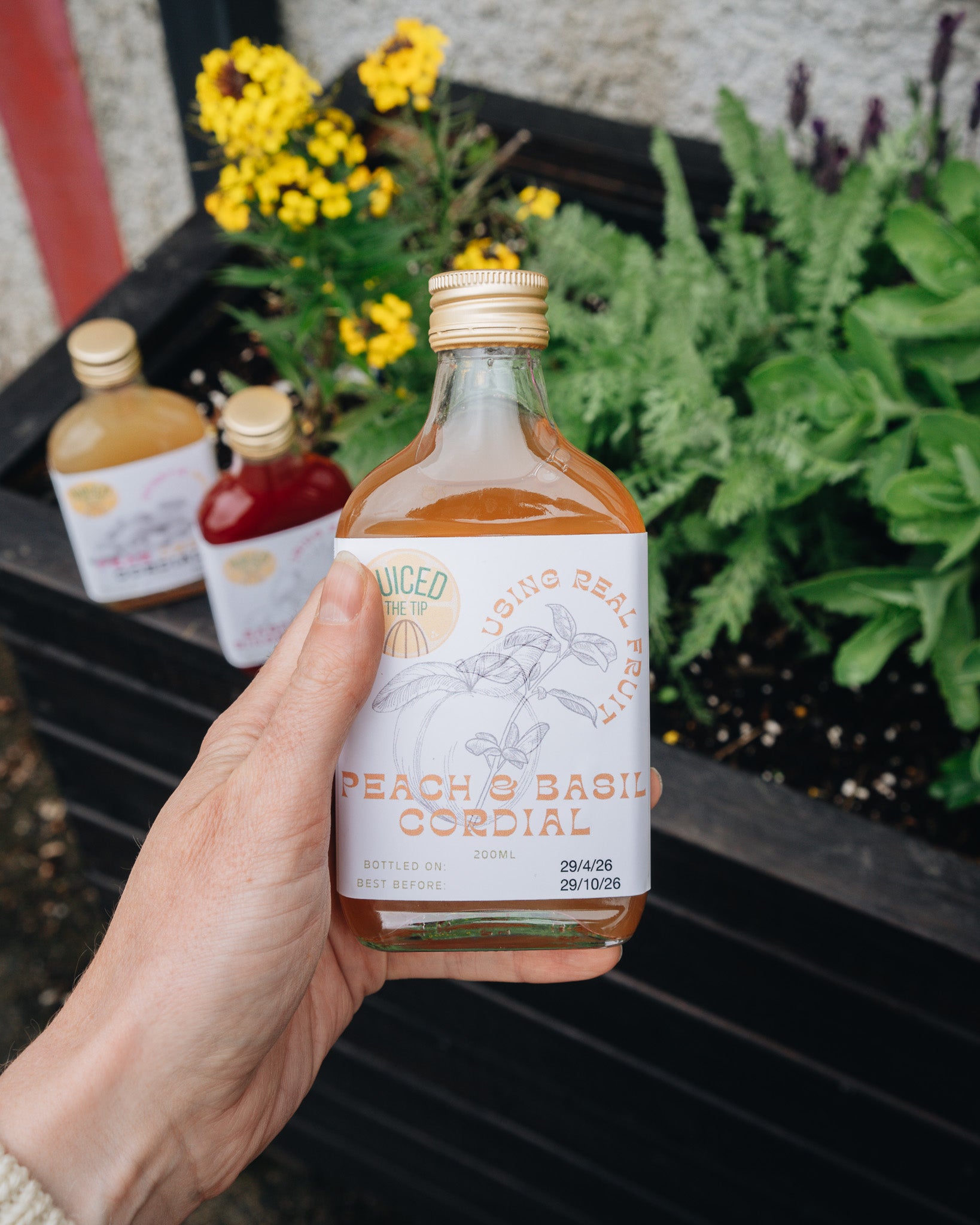 Peach & Basil Cordial