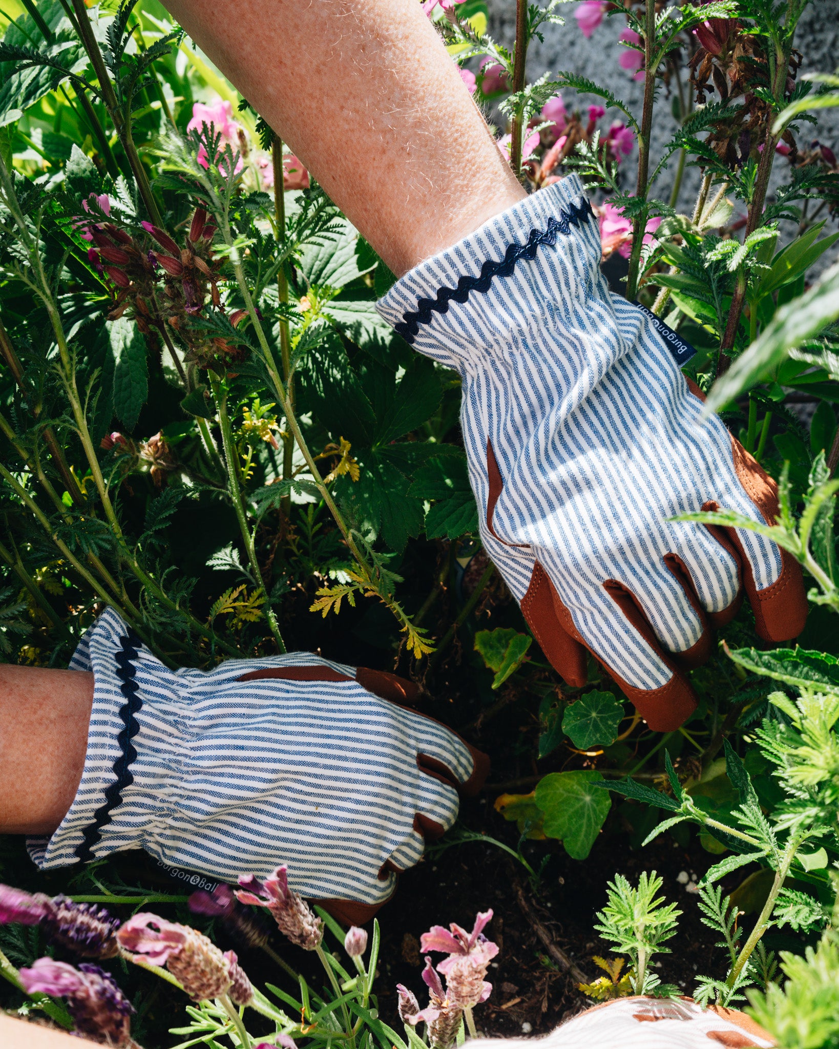 Blue Stripe Gardening Gloves
