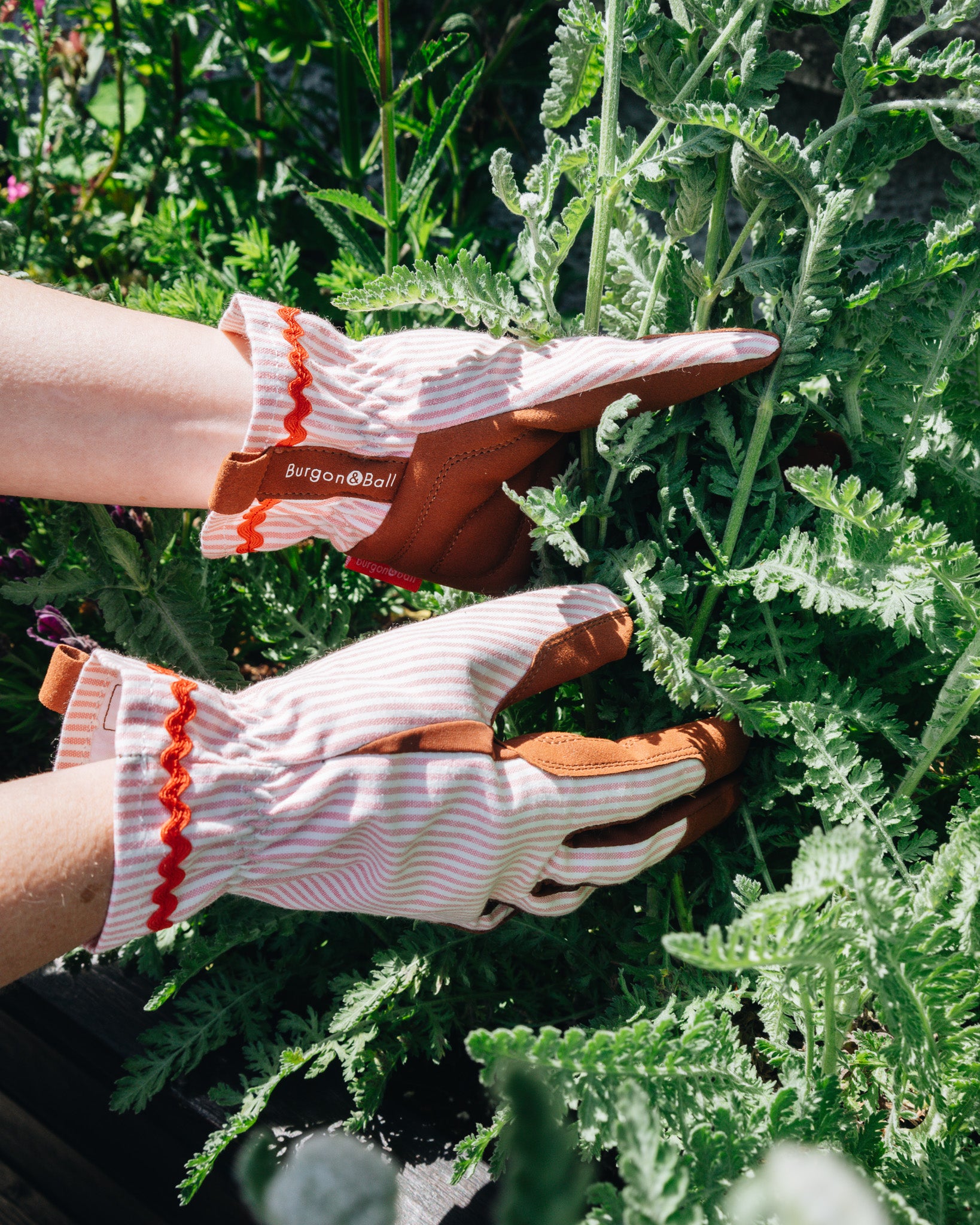 Pink Stripe Gardening Gloves