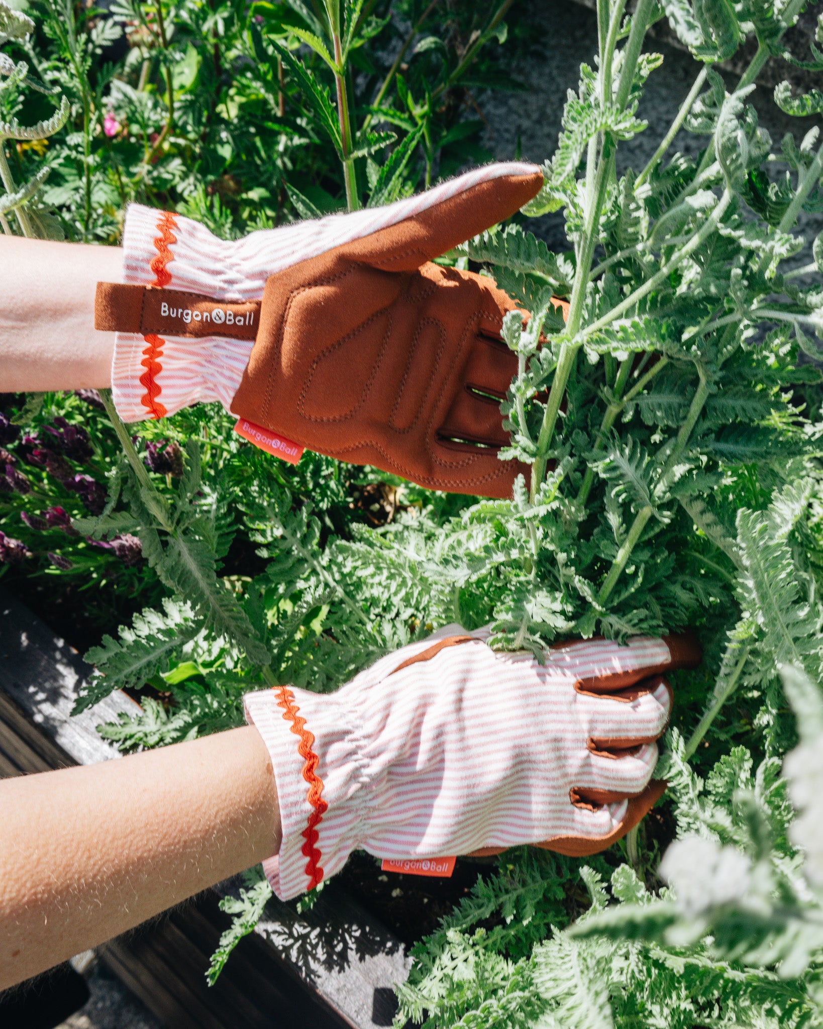 Pink Stripe Gardening Gloves