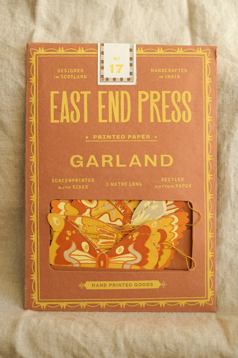 East End Press British Butterfly Sewn Garland