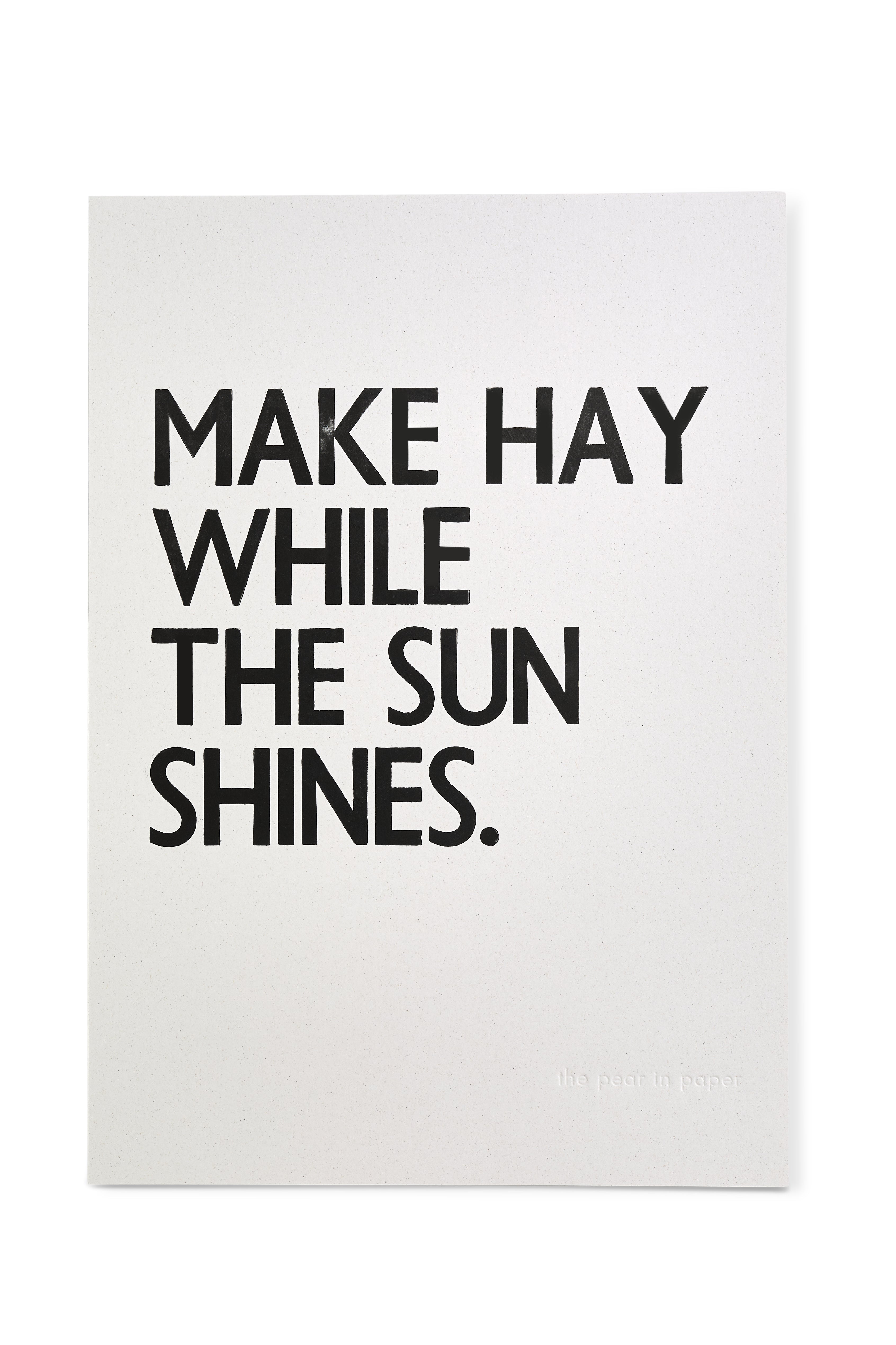 Make Hay Letterpress Woodtype Print