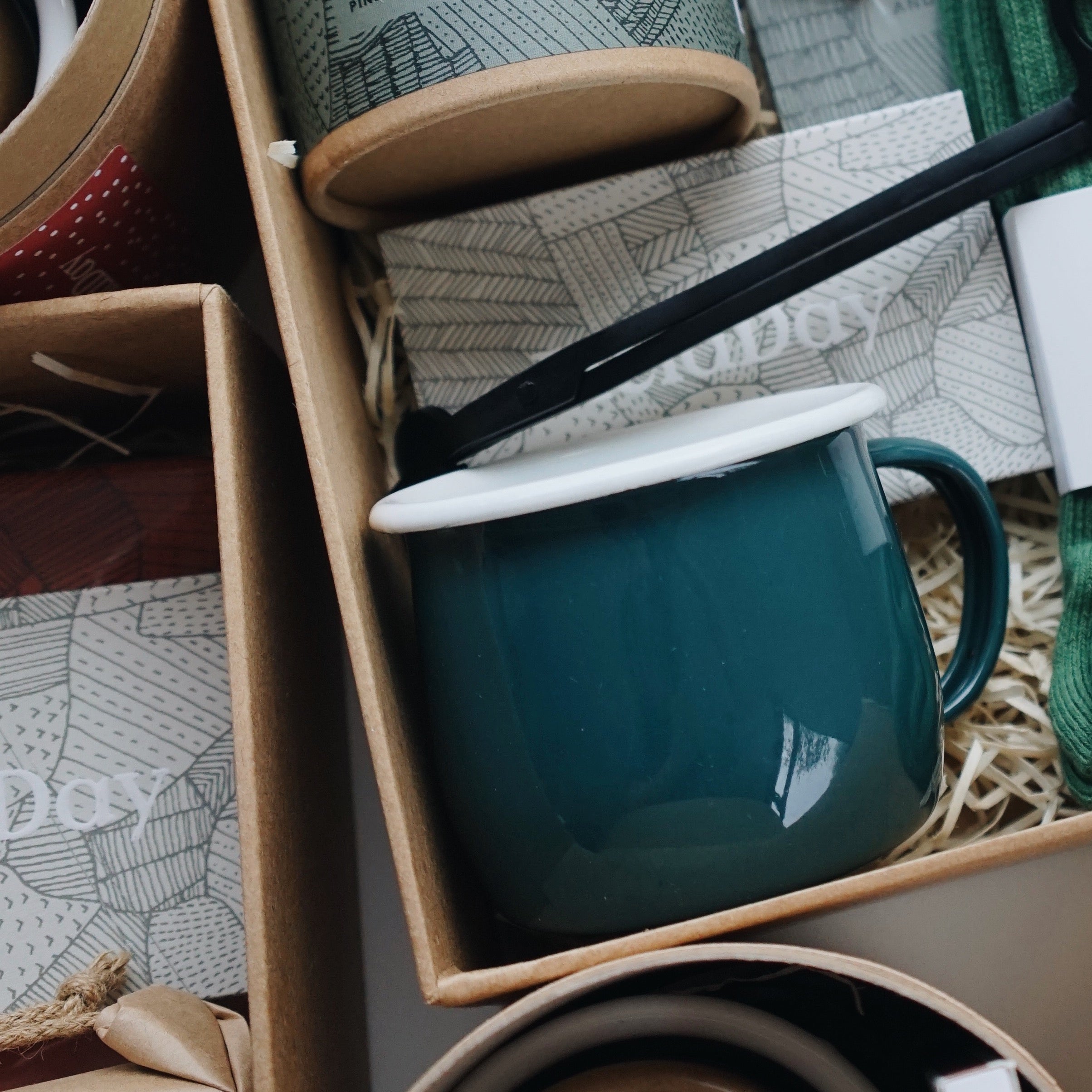 Green Enamel Belly Mug