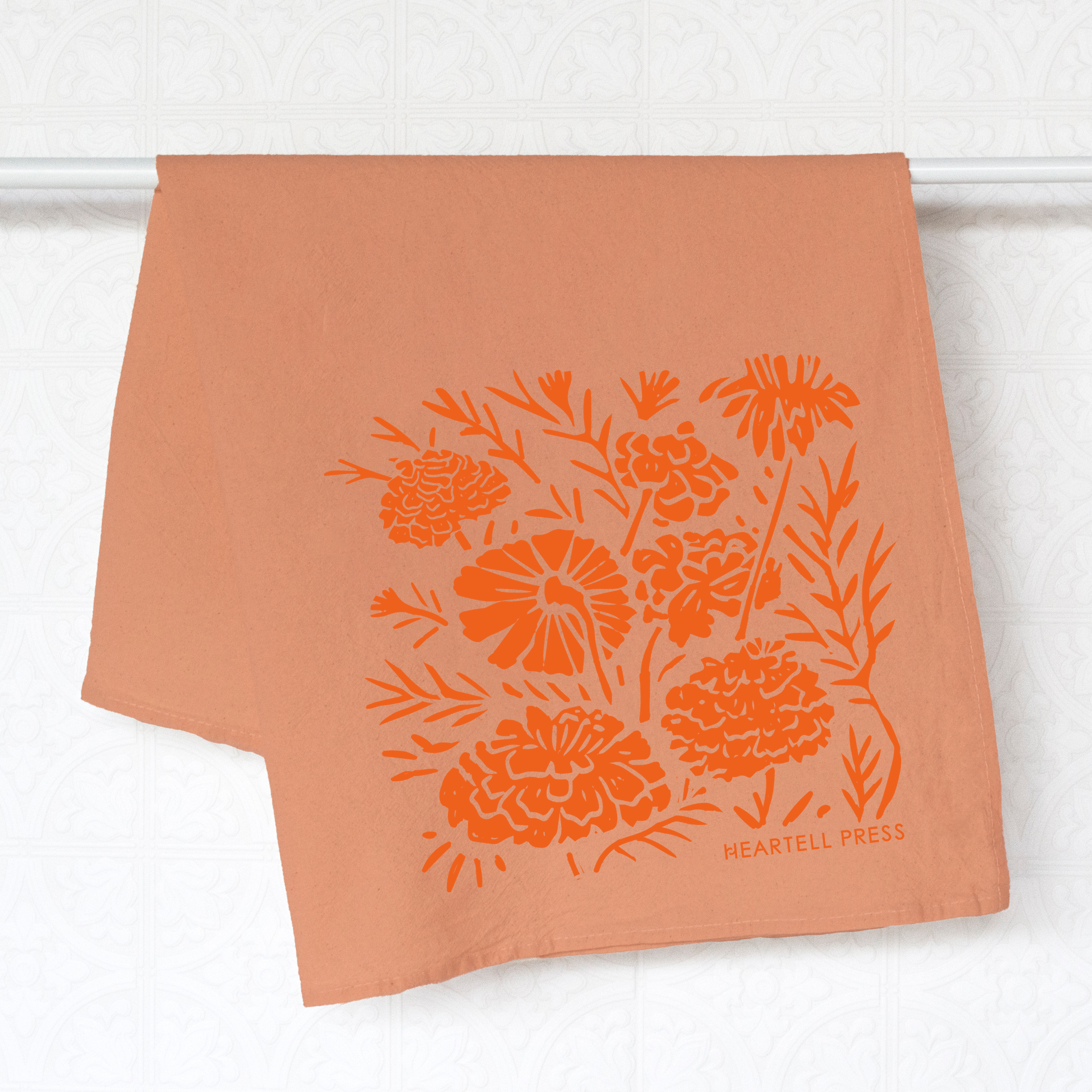 Marigolds Naturally Dyed Tea Towel