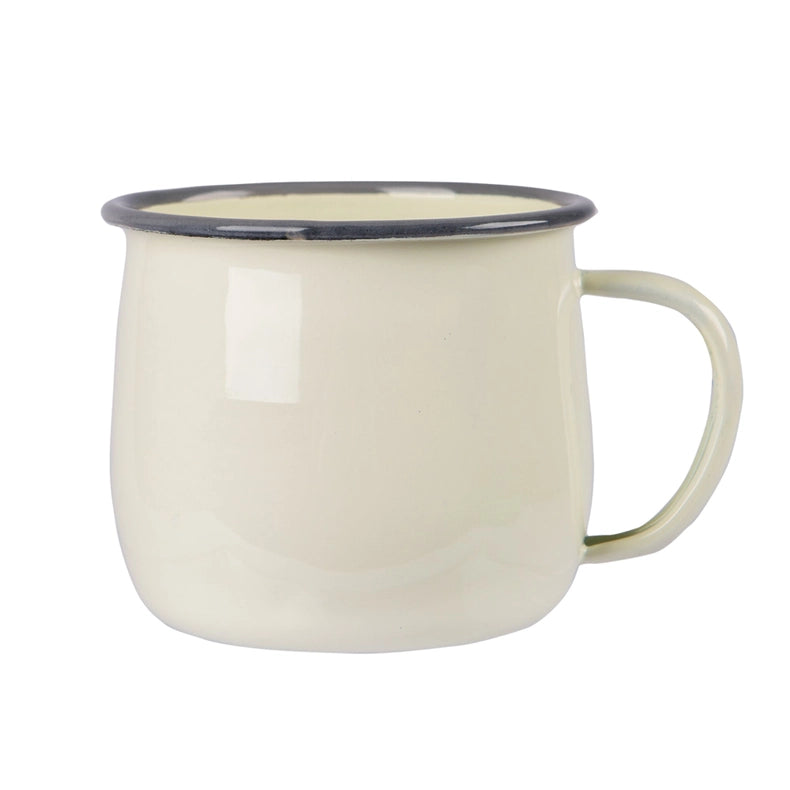 Cream Enamel Belly Mug