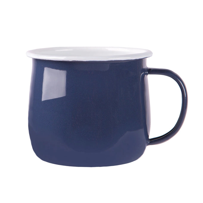 Navy Enamel Belly Mug