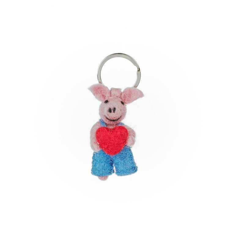 Felt So Good Handmade Piglet Keyring